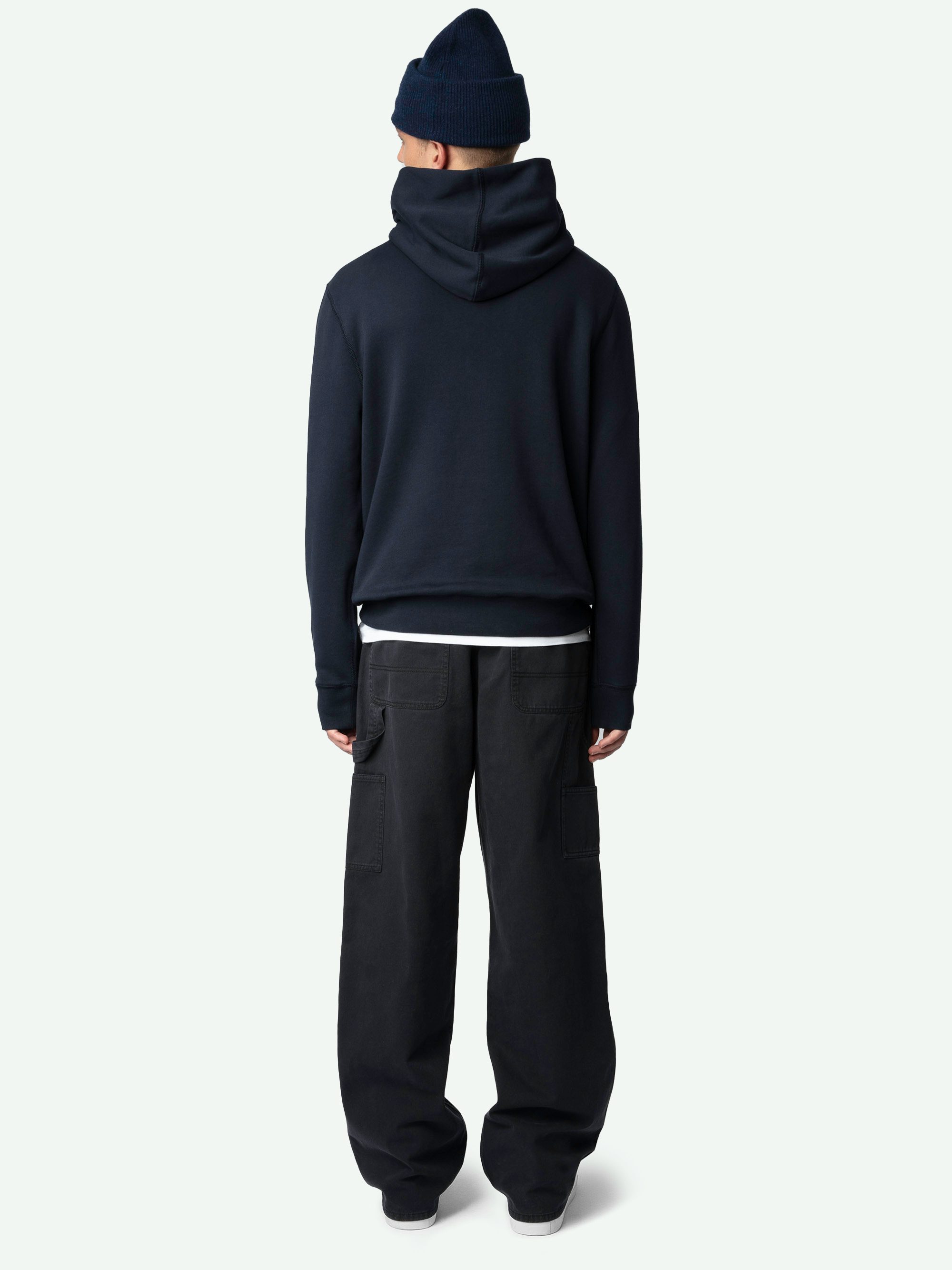 Sweatshirt Sanchi - Sweatshirt Hoodie mit Stickerei auf der Vorderseite.